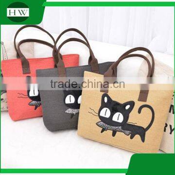 Promotional fashion eco custom printed cotton canvas women handbags tote bag