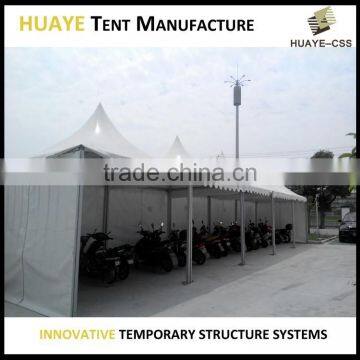 High peaked paogoda motorcycle shelter canopy for bike storage