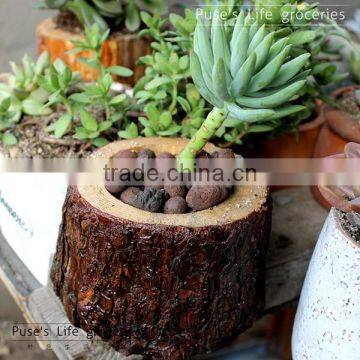 Creative Garden Decor Handmade Small Wood Flower Planter photo-3