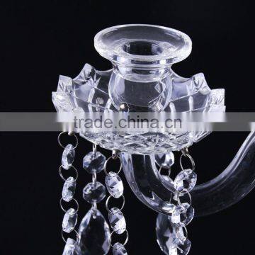 Best Selling Trendy Style Tall Glass Table Crystal Candelabra Manufacturer Sale photo-2