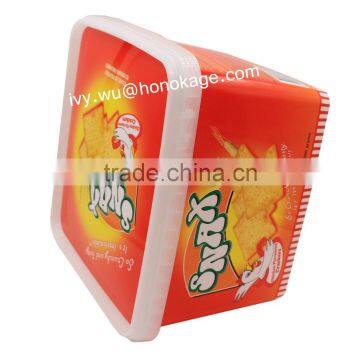 2.5L Rectangular IML Plastic Cookie Box With Printing,Cheap Biscuit Container Packaging Suppliers, Food Grade Big Containers Wit photo-5