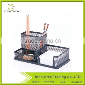 Store More Mesh 3 Tier Rack and 5 Upright Sections Metal Magazine Office Desk Organizer photo-2