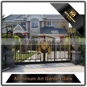 Villa Garden Decorative Powder Coated Modern Metal Cast Aluminum Garden Gate