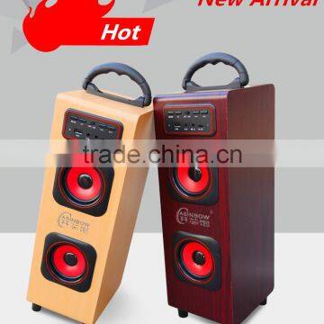 High Fidelity New Ratro Style Home Theatre Bluetooth Speaker Support TF Card With Microphone, Cube Wireless Loudspeaker For Sale photo-2