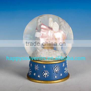 Cute Dog Animal Glass Snow Globe With Polyresin Base Gift Snow Globe Diameter 45mm photo-5