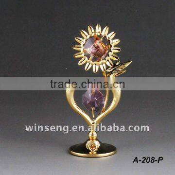 High Quality 24k Gold Plated Decorative Sunflower