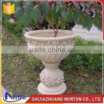 Europen antique garden marble flowerpot for decoration NTMF-PF003LI