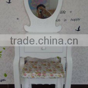 Amazing White Vanity Makeup Set, Stool & Mirror New photo-2