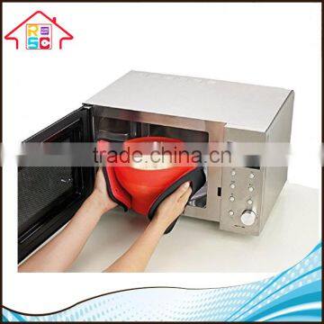 NBRSC Microwave Popcorn Popper Red Microwave Cookware Popcorn Maker Pop Bowl photo-3