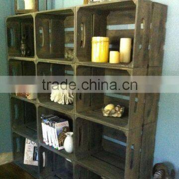 Living Room Antique The Study Wooden Storage Stand Crate photo-5
