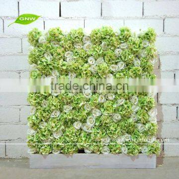 GNW FLW1508-3 Artificial Rose and Hydrangea Blossom Dried Flower Wall for wedding decor