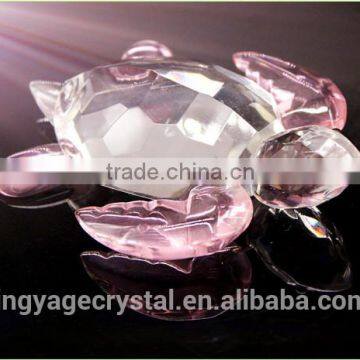 Pink Crystal Turtle Model Gift/crystal Wedding Anniversary Gift/laser Engraved Crystal Gift photo-5