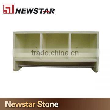 White Vanity Base Solid Wood Vanity Bathroom photo-3