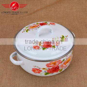 Enamel Polished Bulged Cooking Pot Enamel Casserole Set Stew Pot Enamel Ceramic Soup Pot photo-5