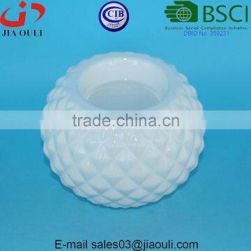 New Design Pineapple Shape White Ceramic Tealight Candle Holder photo-2