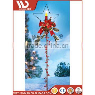 Home & Garden Decoration Star Candle Solar Stake Light Personalized Polyresin Christmas Ornaments Wholesale photo-2