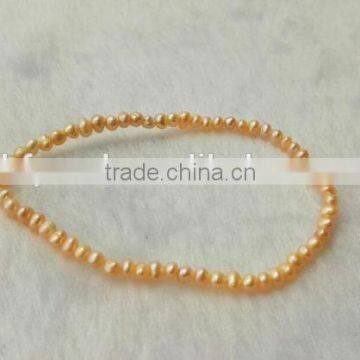 3-4mm Pink Baroque Freshwater Pearl Bracelet photo-6