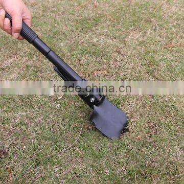 Mini Outdoor Survival A3 Steel Multi-functional Folding Camping Military Shovel With Pickaxe and Compass