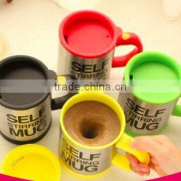 Fashionable and Practical Self Stirring Mugs With Batteries Stainless Steel Coffee Mug LS Eplus photo-3