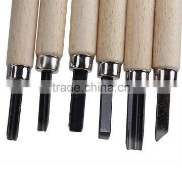 6pcs Gravers Wood Carving Lathe Steel Knife Detail Chisel Hand Woodcut Craft Tools photo-3