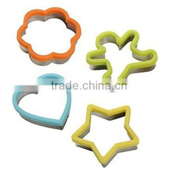 BC-2038 4-piece Silicone Rims stainless steel cookie cutter