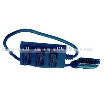 Scart plug to 3scart jack,Scart socket VK4-0067