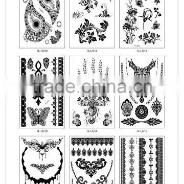 China Girl Body Art Black Color Temporary Tattoo Sticker For Sale T005-009 photo-4
