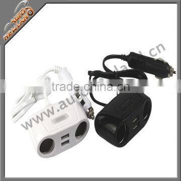 2 Port cigar cigarette scoket with 2 USB LED indicator