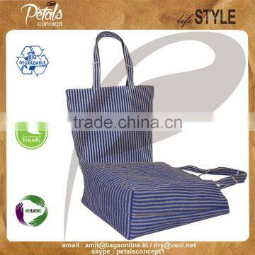 Stripe Print Reversible Grocery Bag photo-3