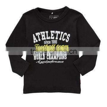 Cotton printing children long sleeve t shirt for promotion