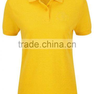 women plain 100% cotton pique polo shirt