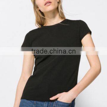2016 New Fashion Summer Cotton Women Blank O-neck Short Sleeve T Shirts photo-3