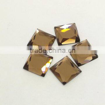 square flat back galss mirror stone crystal loose beads for garment decoration