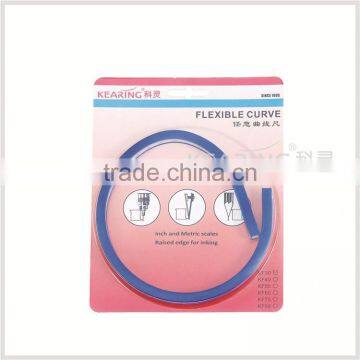 Kearing brand flexible curve ruler, 30cm & 12'' length flexible ruler for curve line drawing, blue or red ruler colour #KF30