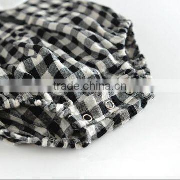 2017 Baby Girls Black and White Checker Jumpsuit photo-3
