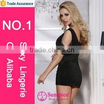 Hot Sale Charm Parisian Nights Free Size Transparent Black Dress photo-2
