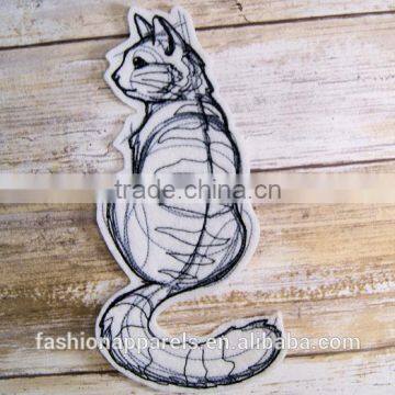 Custom High Quality Embroidered Cat Demon, Fox Demonpatch for Clothes Embroidery Patch Made in China Choose Size/color photo-3