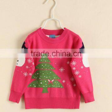 Christmas Knitting Sweater For Children Knitted Clothing Ribbing Neck Long Sleeve Knitwear Stock photo-2