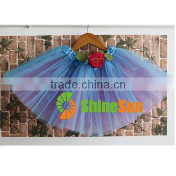 Christmas Girls Green Ballet Tutu Tulle Skirt for Both Sides to Wear Girls Tutu photo-2