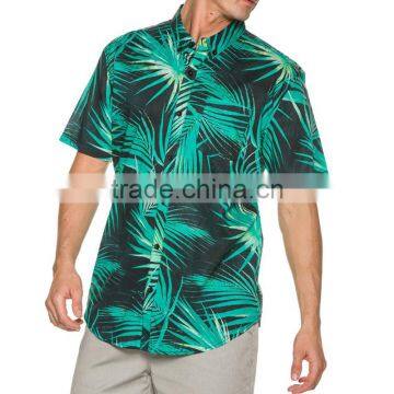 China wholesale mens hawaiian shirt, Coconut palm hawaiian shirt