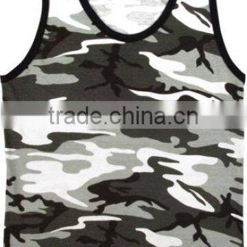 Custom Cotton Blend Wholesale Camo Tank Top photo-4