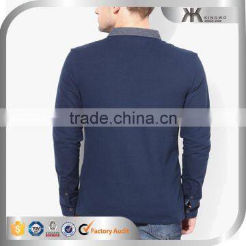 Man Long Sleeve Polo Style Shirts Solid Casual Tops,Men's Clothing photo-2