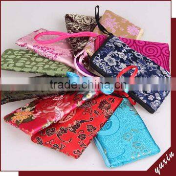 Zipper pouch bags, jewelry silk pouch bags, gift silk pouch bags SH030