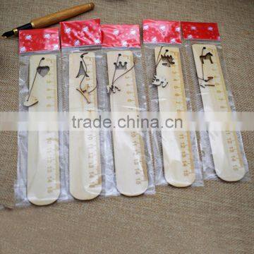 Korean Souvenir Stationery Wood Ruler With Pendant Craft photo-4