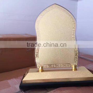 2017 New Design Wooden Trophy for Gold Plated photo-6