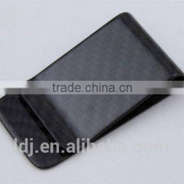 Real Carbon Fiber Money Clip Business Credit Card Holder Wallet Gloss Carbon Money Clip