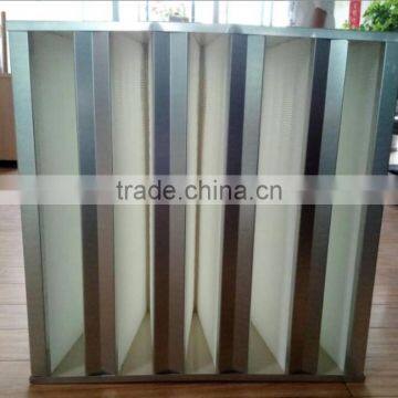 Industrial Filter Mini Pleated Media Mutiple H11 V-bank Hepa Filter photo-3
