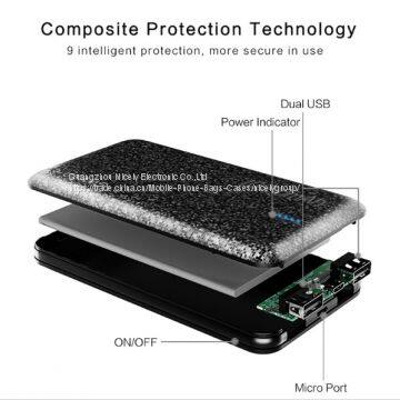 Power Bank for Xiaomi Mi,USAMS Mosaic Ultra Slim 10000mAh Powerbank for IPhone 4 5 6 7 SE Samsung photo-2