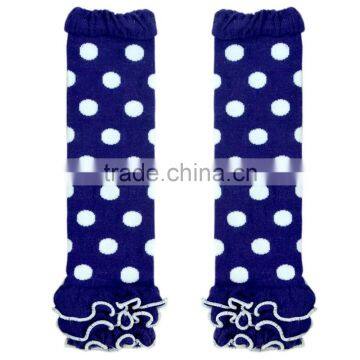 Wholesale baby girls navy polka dots leggings and tights with ruffle M5051714