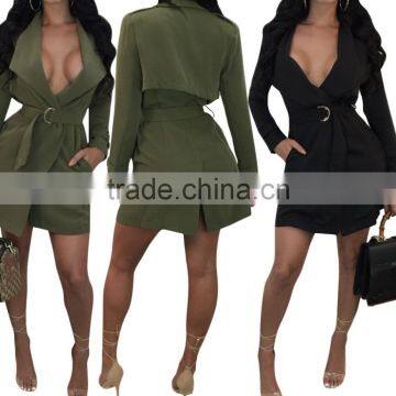 B33792A Autumn fashion manufacture long women fashion jacket